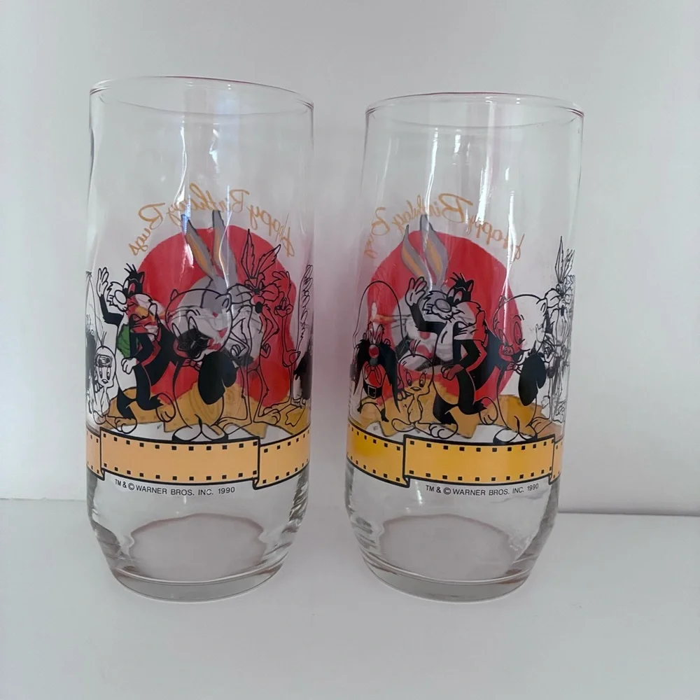 1990 Happy Birthday Bugs 50th Anniversary Collectible Glassware Warner Bros